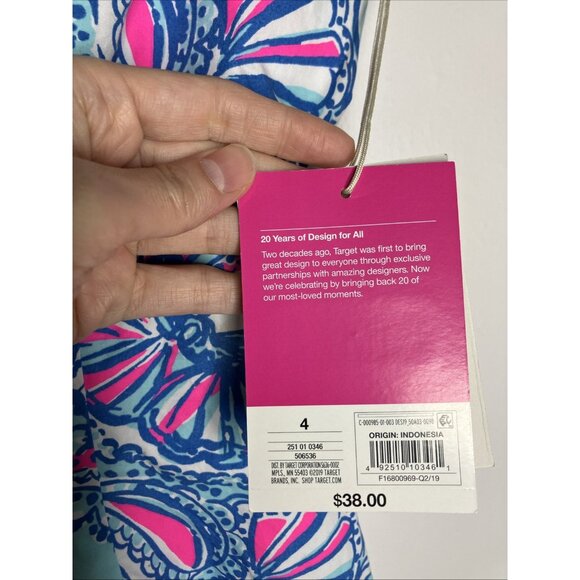 Lilly Pulitzer x Target Blue Shift Dress Women's Size 4 New FLAWED READ - Picture 7 of 12